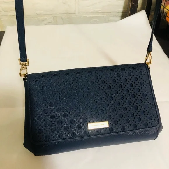 ❤️SOLD❤️Kate Spade Newbury Lane Caining Crossbody Handbag Navy Blue💎 - Picture 7 of 11